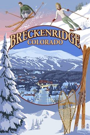 Framed Breckenridge Colorado Ad Print
