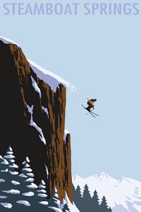 Framed Steamboat Springs Ski Jump Print