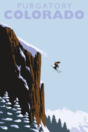 Framed Purgatory Colorado Ski Jump Print