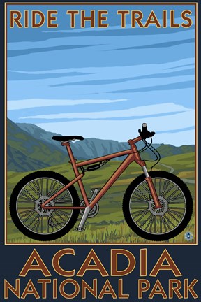 Framed Ride The Trails Acadia Park Print