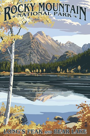 Framed Long&#39;s Peak Rocky Mountain Print