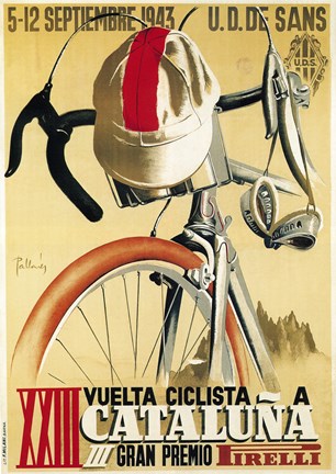 Framed Vuelta Ciclista XXIII Cataluna Bicycle Print