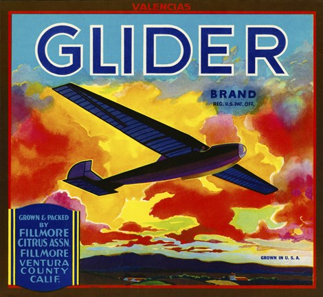 Framed Glider Brand Valencias Print