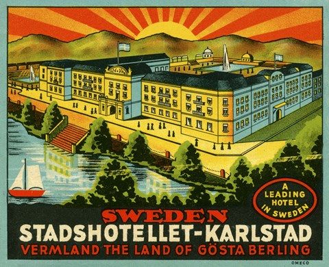 Framed Luggage Stadshotellet-Karlstad Print