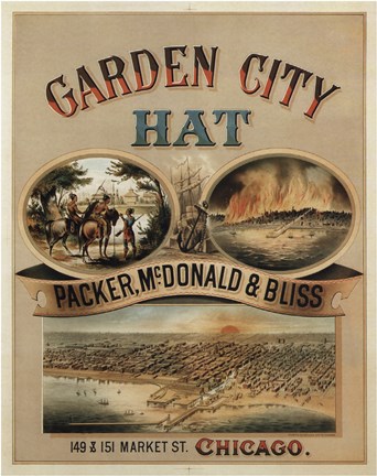 Framed Garden City Hat, 1878 Print