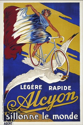 Framed Alcyon Cycles Print