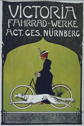 Framed Victoria Fahrrad-Werke Print