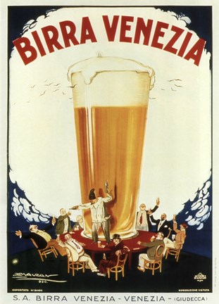 Framed Birra Venezia Print