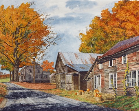 Framed October Country Drive Print