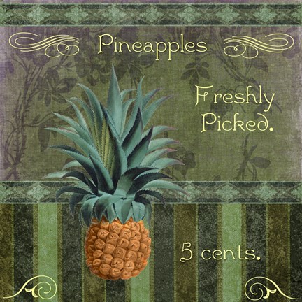 Framed Fresh Pineapples Print