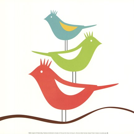 Framed Songbirds III Print