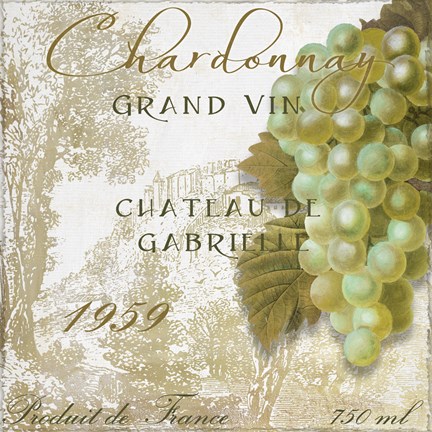 Framed Grand Vin Chardonnay Print