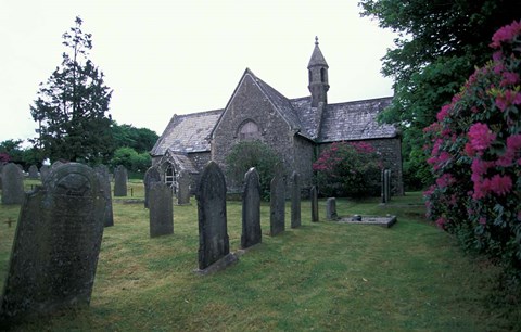 Framed Belvintor Church, Bodmin Moor, Cornwall, England Print