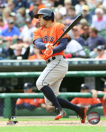 Framed George Springer 2015 Action Print