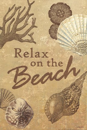 Framed Relax on the Beach Print