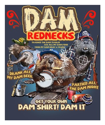 Framed Dam Rednecks Print