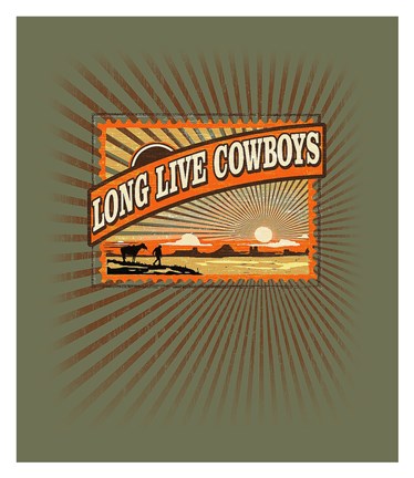 Framed Long Live Cowboys Print