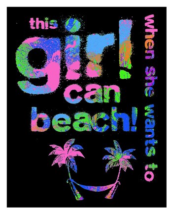 Framed This Girls Can Beach Print