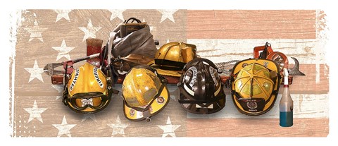 Framed Firefighters Stand Tall Print