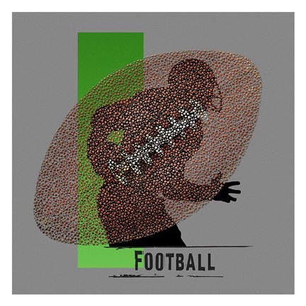 Framed Football Player Print