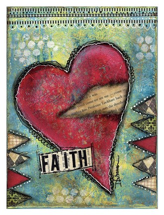 Framed Faith Heart Print