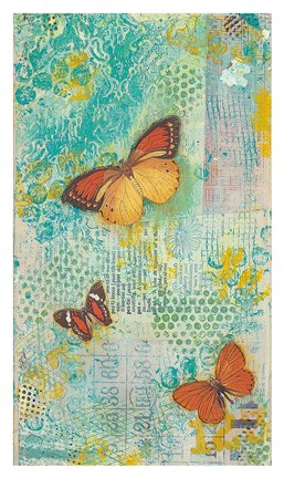 Framed Sunset Butterflies Print