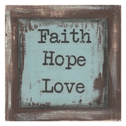 Framed Faith Hope Love Print