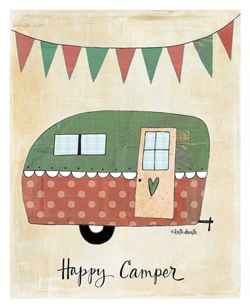 Framed Happy Camper Print