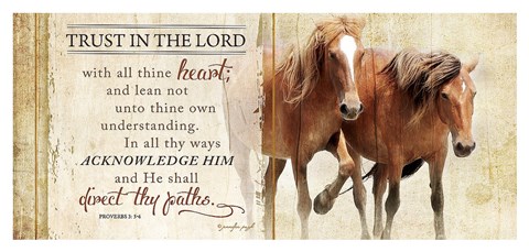 Framed Trust in the Lord (Horses) Print