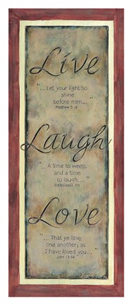 Framed Live Laugh Love Print