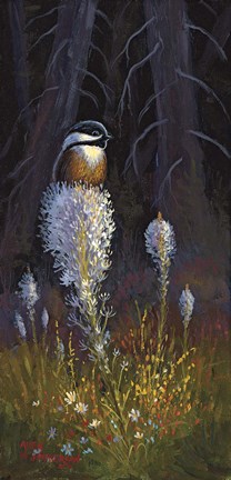 Framed Beargrass Chickadee Print