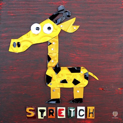Framed Stretch The Giraffe Print
