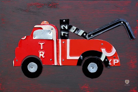 Framed Tow Truck Print