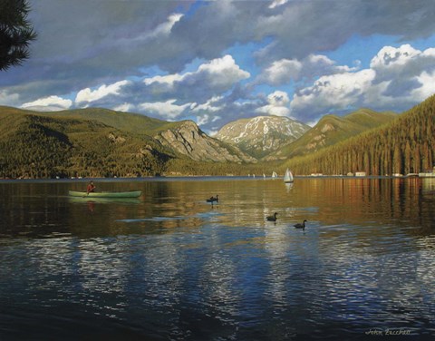Framed Vista Of Grand Lake, Colorado Print