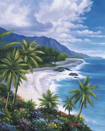 Framed Tropical Paradise I Print