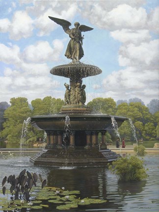 Framed Fountain I Print