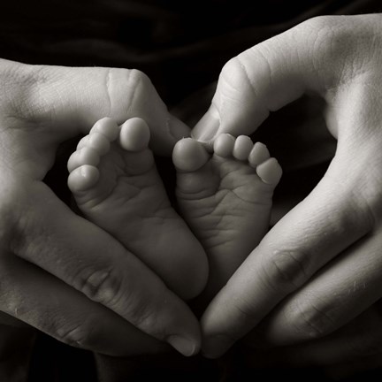 Framed Two Baby Feet Print