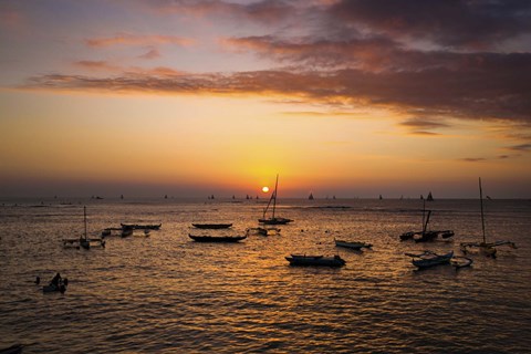 Framed Outrigger Sunset Print