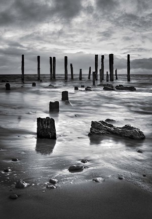 Framed Port Willunga BW Print