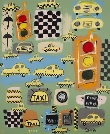 Framed Taxi Print