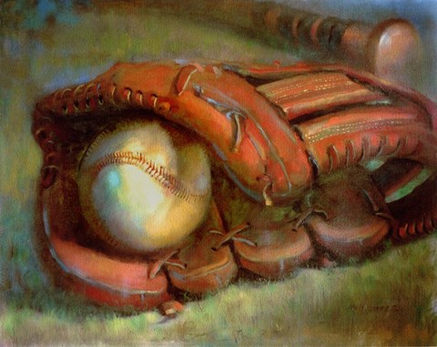 Framed American Dream - Baseball and Glove 9 Print