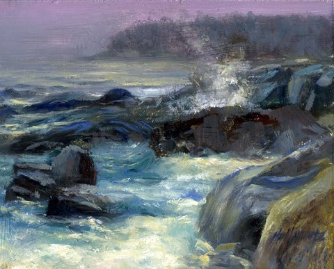Framed Gull Cove, Monhegan Island, Maine Print