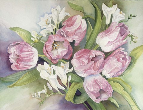 Framed Tulips In Spring Print