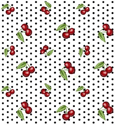 Framed Cherry Fabric 4 Print