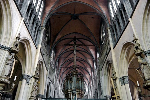 Framed Onze Lieve Vrouwekerk, Bruges, Belgium Print