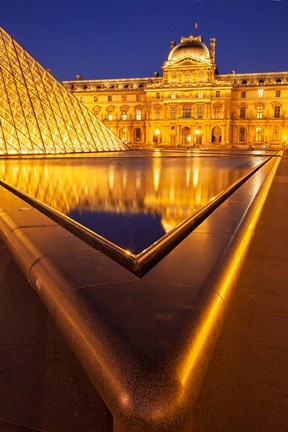 Framed Reflections at Musee du Louvre, Paris, France Print