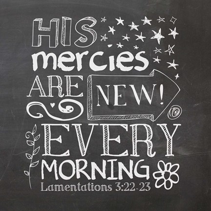 Framed His Mercies Are New Print