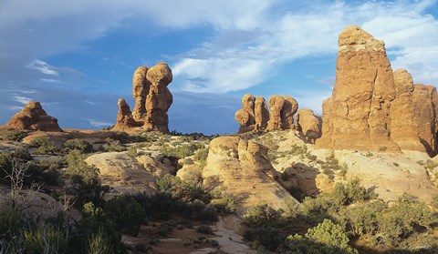 Framed Rocky Landscape Under Blue Sky 2 Print