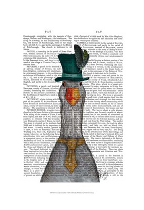 Framed Goose in Green Hat Print