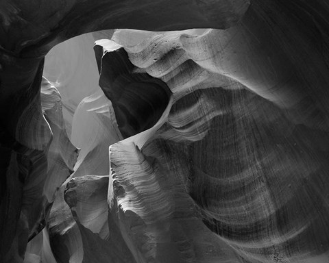 Framed Upper Antelope Canyon (Black &amp; White) Print